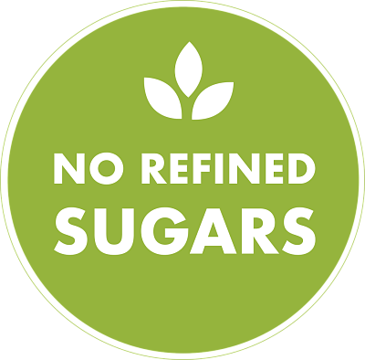 Icon for no refined sugars.