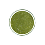 Top view of green smoothie in a glass. Love Craft Smoothie by Living Farmacy Inc., frozen smoothie subscription Canada.