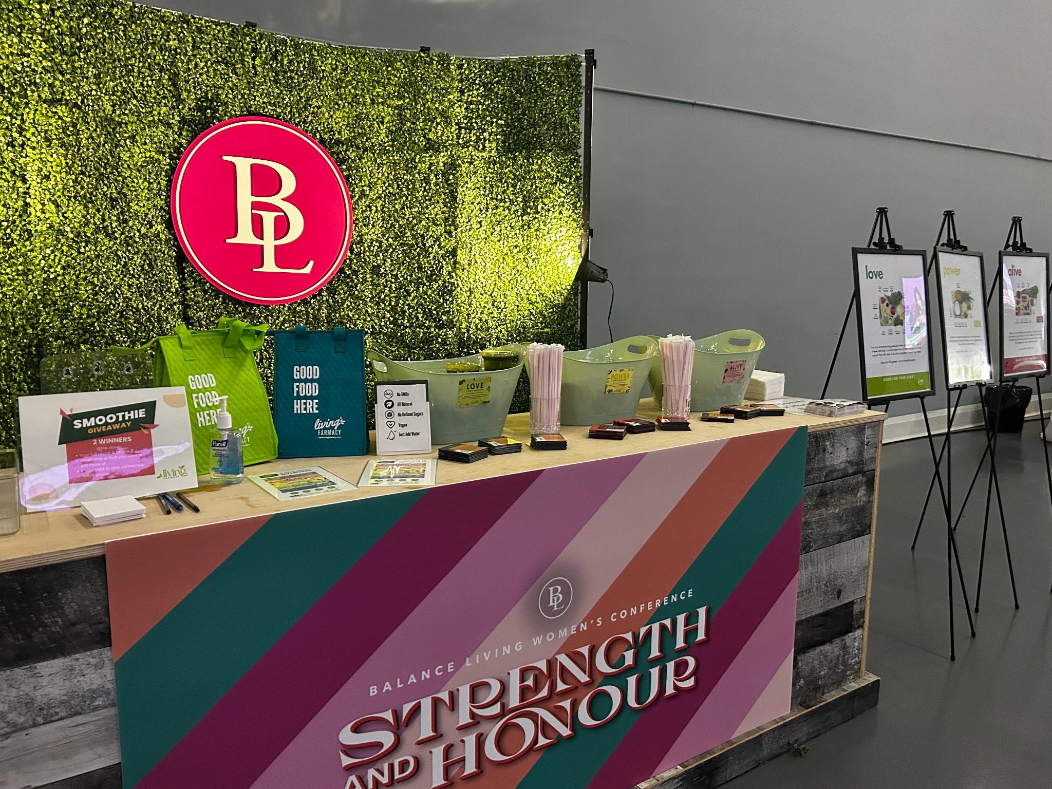Living Farmacy smoothie bar at an event